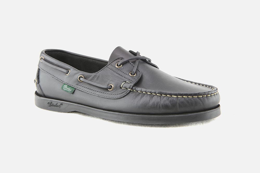 Paraboot BARTH LISSE NOIR - Chaussures bateau sur labotte