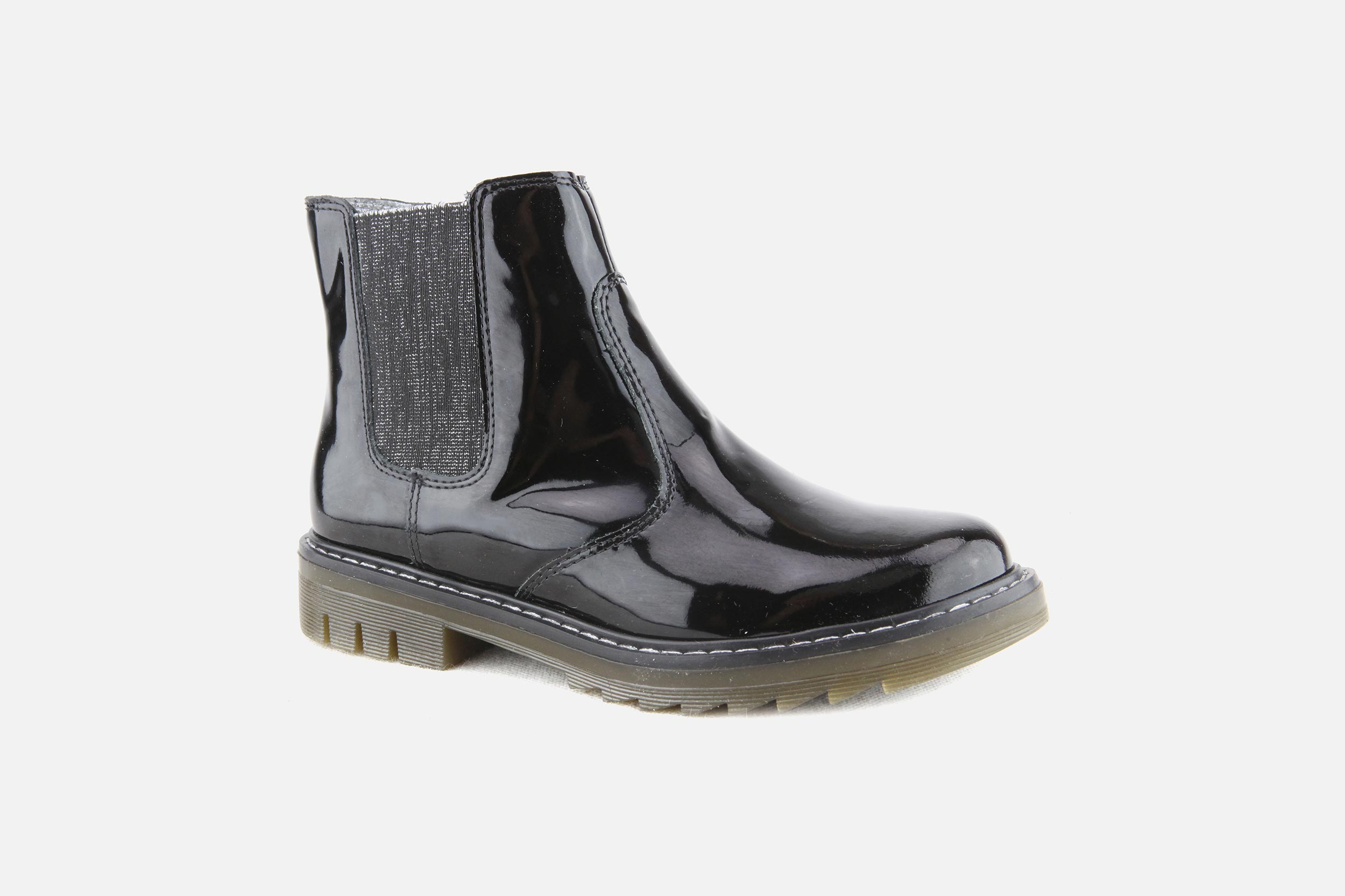 Boots noir vernis deals