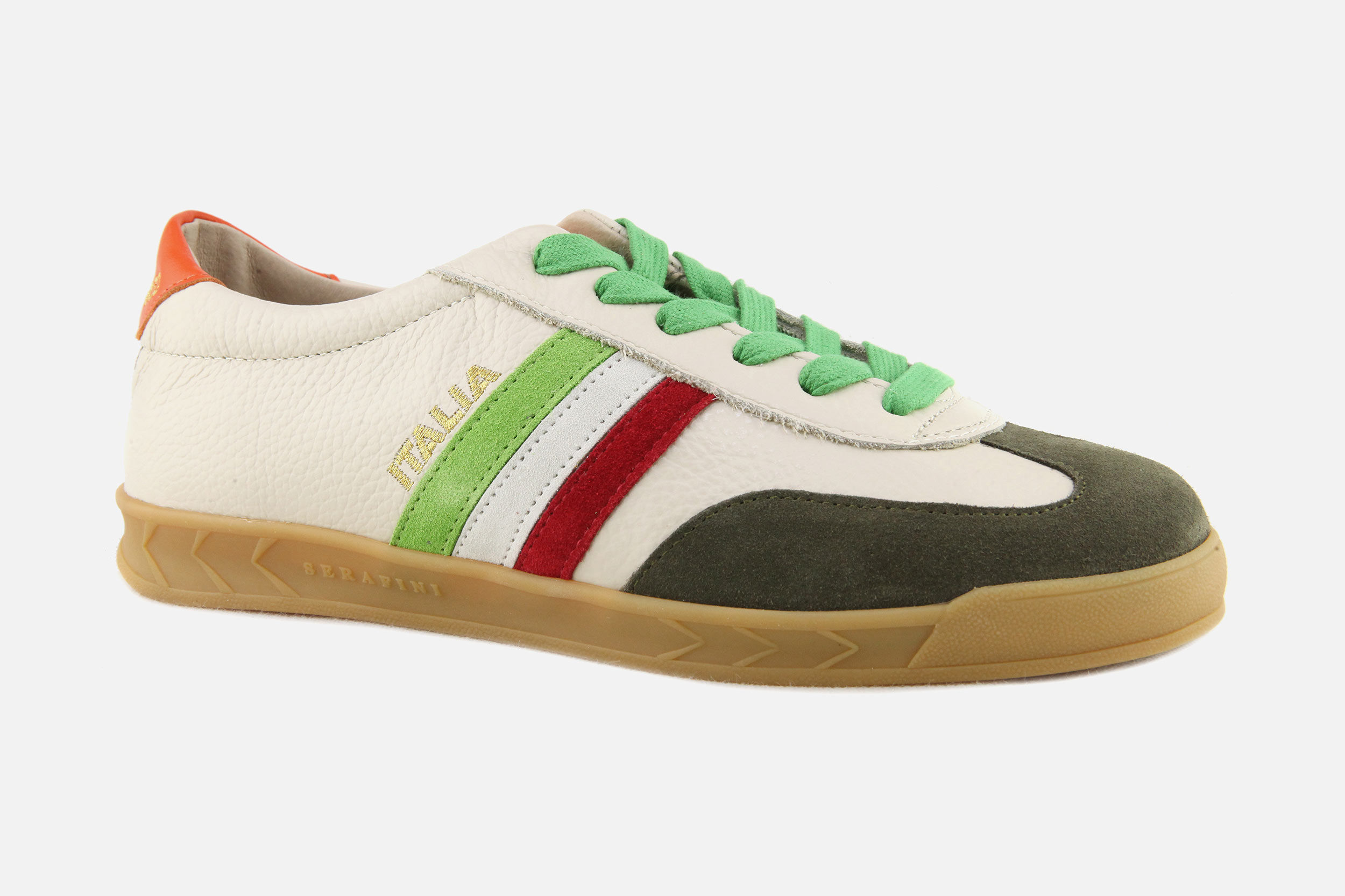 Serafini FLAT GOLD ECRU MILITARY Sneakers on labotte