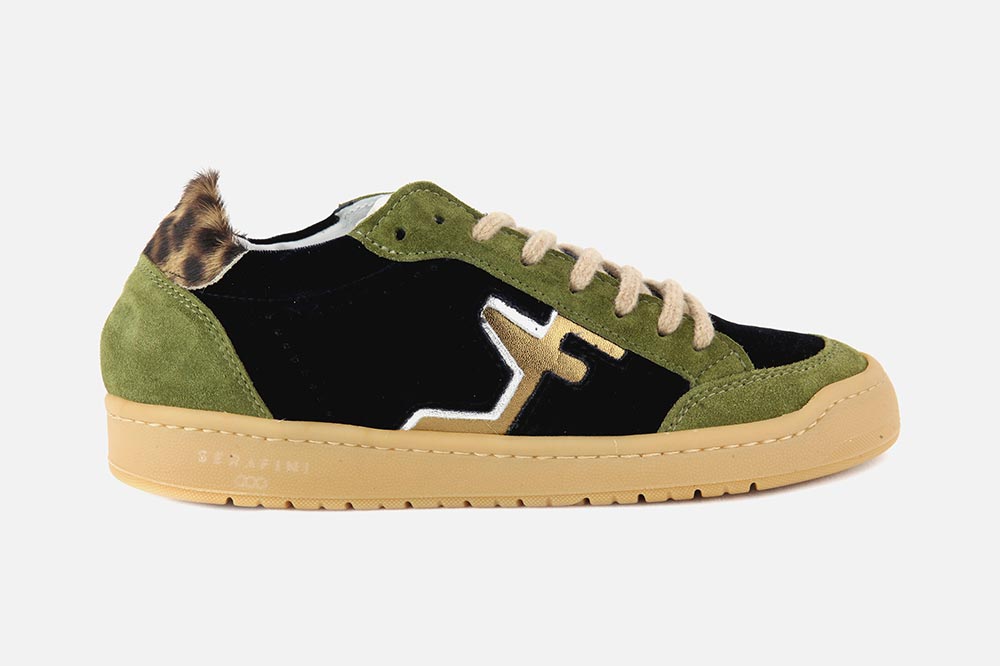 Serafini SAN DIEGO GREEN BLUE LEO Sneakers on labotte