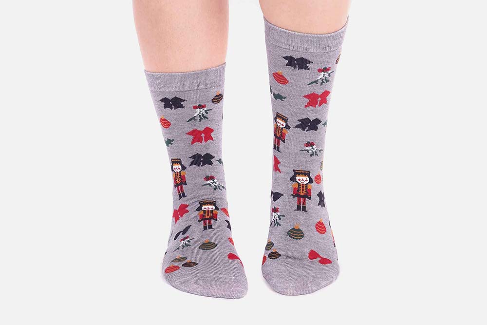 Thought CLARA NUTCRACKER GREY Chaussettes sur labotte