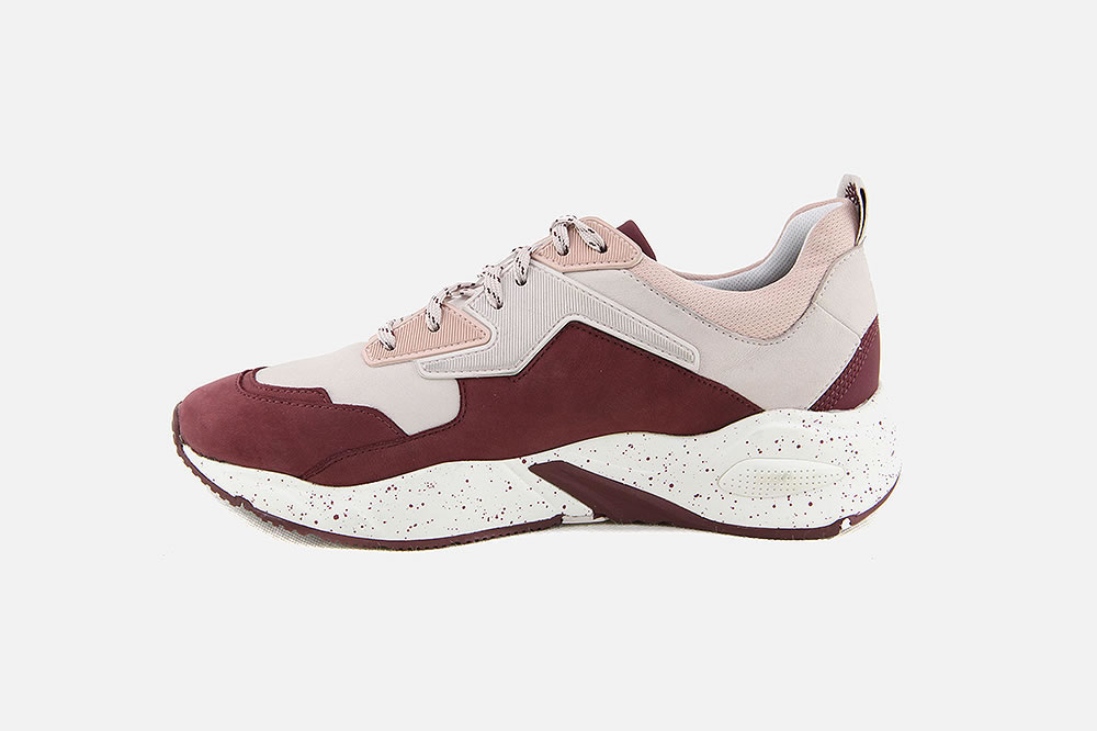 Timberland - DELPHIVILLE BURGUNDY PINK Sneakers on labotte