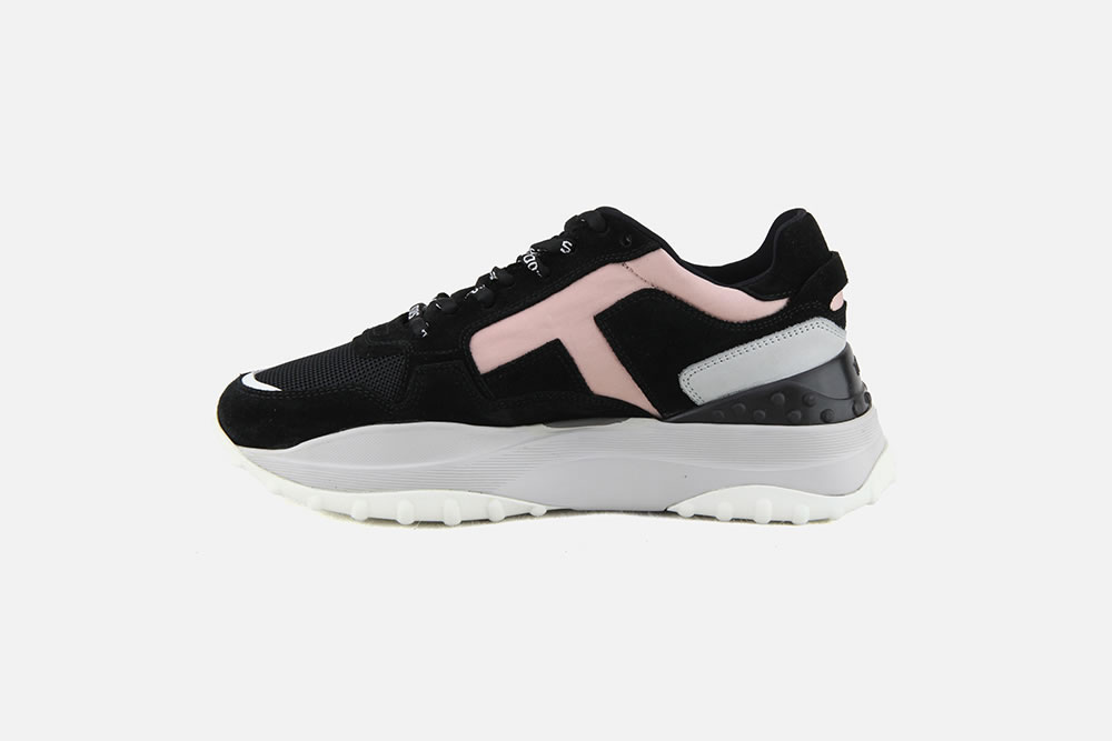 Tod s SPORTIVO 45 NOIR ROSE Sneakers on labotte
