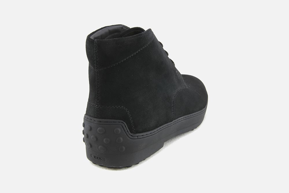 Tod s WINTER GOMMINI CHUKKA NOIR Lace up boots on labotte