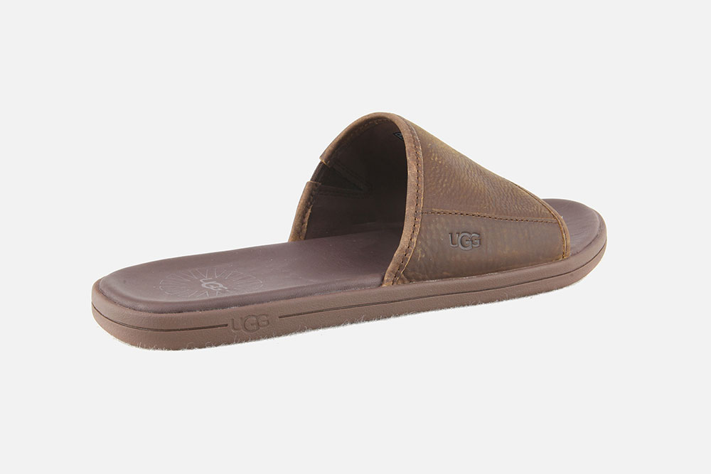 UGG - SEASIDE SLIDE LUGGAGE LEATHER Sandals on labotte