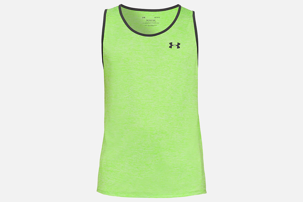 Under Armour - TECH TANK NEON GREEN T-shirts on labotte