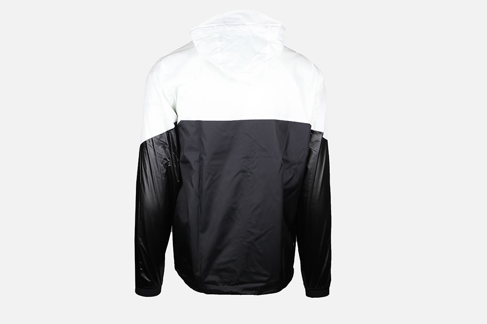 black and white under armour windbreaker