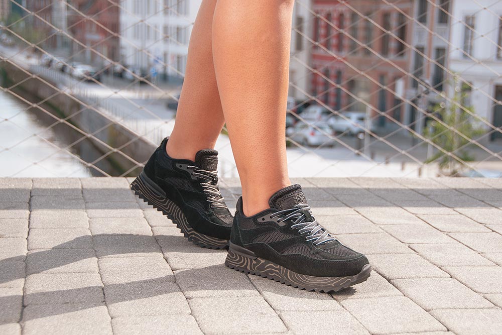 fabrik Finde sig i Serena Woden - SOPHIE MARBLE BLACK Sneakers on labotte