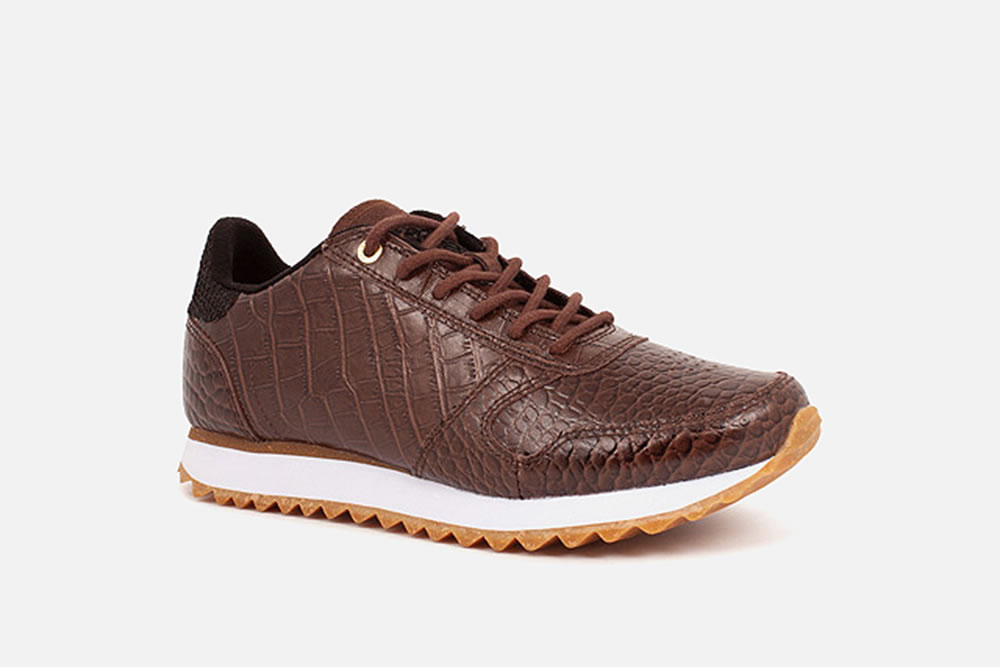 i morgen Polering Lege med Woden - YDUN CROCO BROWN Sneakers on labotte