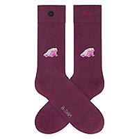 ADAM SOCKS BURGUNDY FROG - A-dam