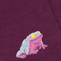 ADAM SOCKS BURGUNDY FROG - A-dam