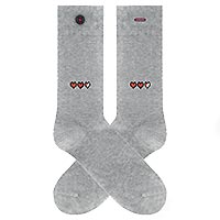 ADAM SOCKS GREY HEARTS - A-dam