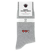 ADAM SOCKS GREY HEARTS - A-dam