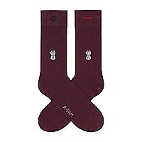 SOCKS BURGUNDY PERCOLATOR - A-dam