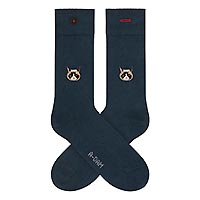 SOCKS NAVY CATFACE - A-dam