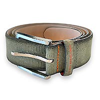 AFNF BELT GREEN SUEDE - A Fish Named Fred