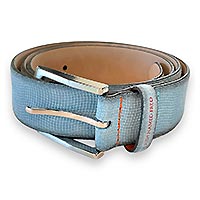 AFNF BELT LIGHT BLUE SUEDE - A Fish Named Fred