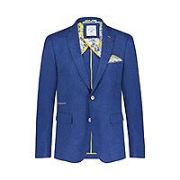 BLAZER BLUE LINEN LOOK - A Fish Named Fred