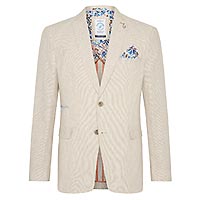 BLAZER LINEN STRIPES SAND - A Fish Named Fred