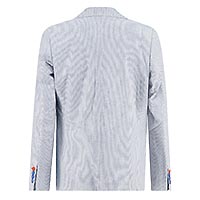 BLAZER LINEN STRIPE COBALT - A Fish Named Fred