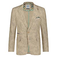 BLAZER SAND LINEN LEAFS - A Fish Named Fred