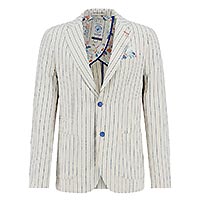 BLAZER STRUCTURE STRIPE OFF WHITE - A Fish Named Fred