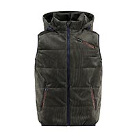 BODYWARMER RIB DARK GREEN - A Fish Named Fred