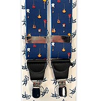 BRETELLES GUITARS NAVY - A Fish Named Fred