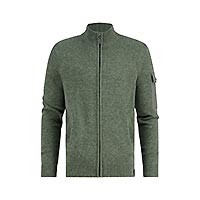 CARDIGAN MELANGE DARK GREEN - A Fish Named Fred