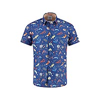 CHEMISETTE DOODLE NAVY - A Fish Named Fred