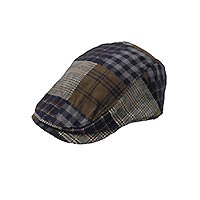 FLAT CAP CHECK DARK GREEN - A Fish Named Fred