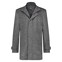 FUNNELNECK COAT DARK GREY - A Fish Named Fred