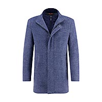 FUNNEL NECK COAT CLASSIC BLUE - A Fish Named Fred