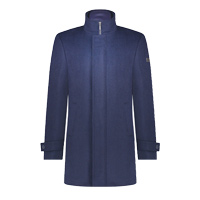 FUNNEL NECK COAT NAVY  - A Fish Named Fred