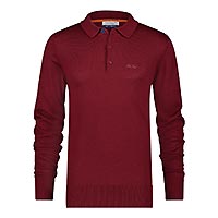 KNITTED MERINO POLO BURGUNDY - A Fish Named Fred