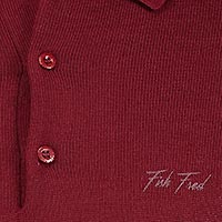 KNITTED MERINO POLO BURGUNDY - A Fish Named Fred