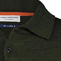 KNITTED MERINO POLO GREEN - A Fish Named Fred