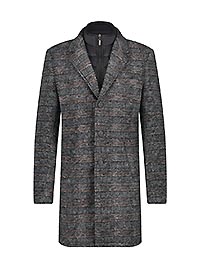 OVERCOAT CHECK DARK GREY - A Fish Named Fred