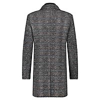 OVERCOAT CHECK DARK GREY - A Fish Named Fred