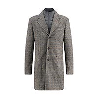 OVERCOAT CHECK DK GREY - A Fish Named Fred