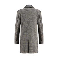 OVERCOAT CHECK DK GREY - A Fish Named Fred