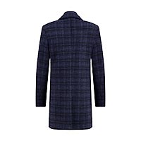 OVERCOAT CHECK DK NAVY - A Fish Named Fred