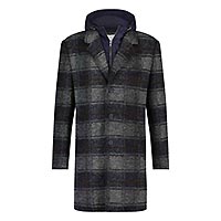 OVERCOAT GRAY CHECK NAVY - A Fish Named Fred