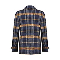 PEACOAT CHECK MULTI NAVY - A Fish Named Fred