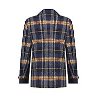 PEACOAT CHECK MULTI NAVY - A Fish Named Fred
