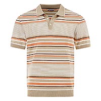 POLO KNITTED STRIPES SAND - A Fish Named Fred