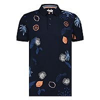POLO NAVY PRINT EMBROIDERY - A Fish Named Fred