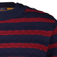 PULL STRIPED CABLE NAVY RED - A Fish Named Fred