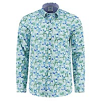 SHIRT ABSTRACT CITY OLIVE GREEN - A Fish Named Fred