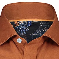 SHIRT BRUSHED HERRINGBONE RUST - A Fish Named Fred